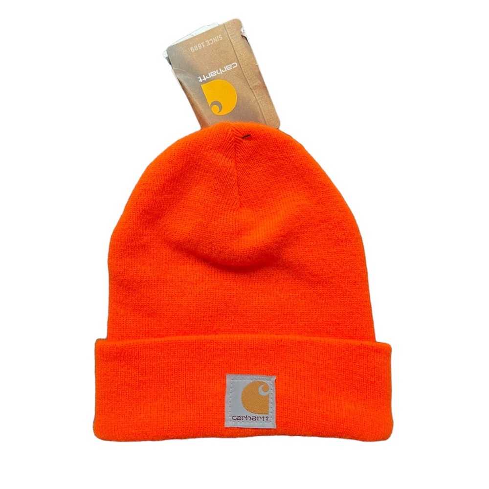 Orange Youth size Carhartt beanie